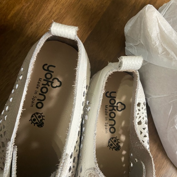 Yokono Women's White Perforated Sneakers - Picture 6 of 7